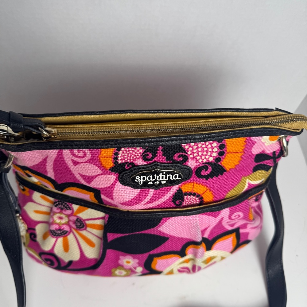Spartina 449 Handbag Purse pleated Floral Hipster - Picture 15 of 16